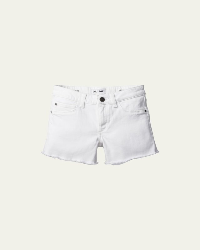 Girl's Lucy Fray Denim Shorts, Size 2-6